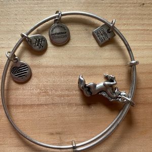 Alex and Ani unicorn charm bangle.